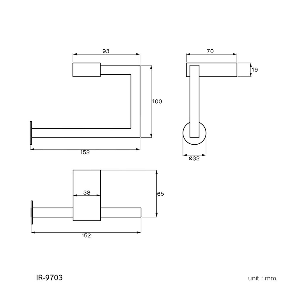 ห่วงแขวนผ้า WS IR-9703 สเตนเลส