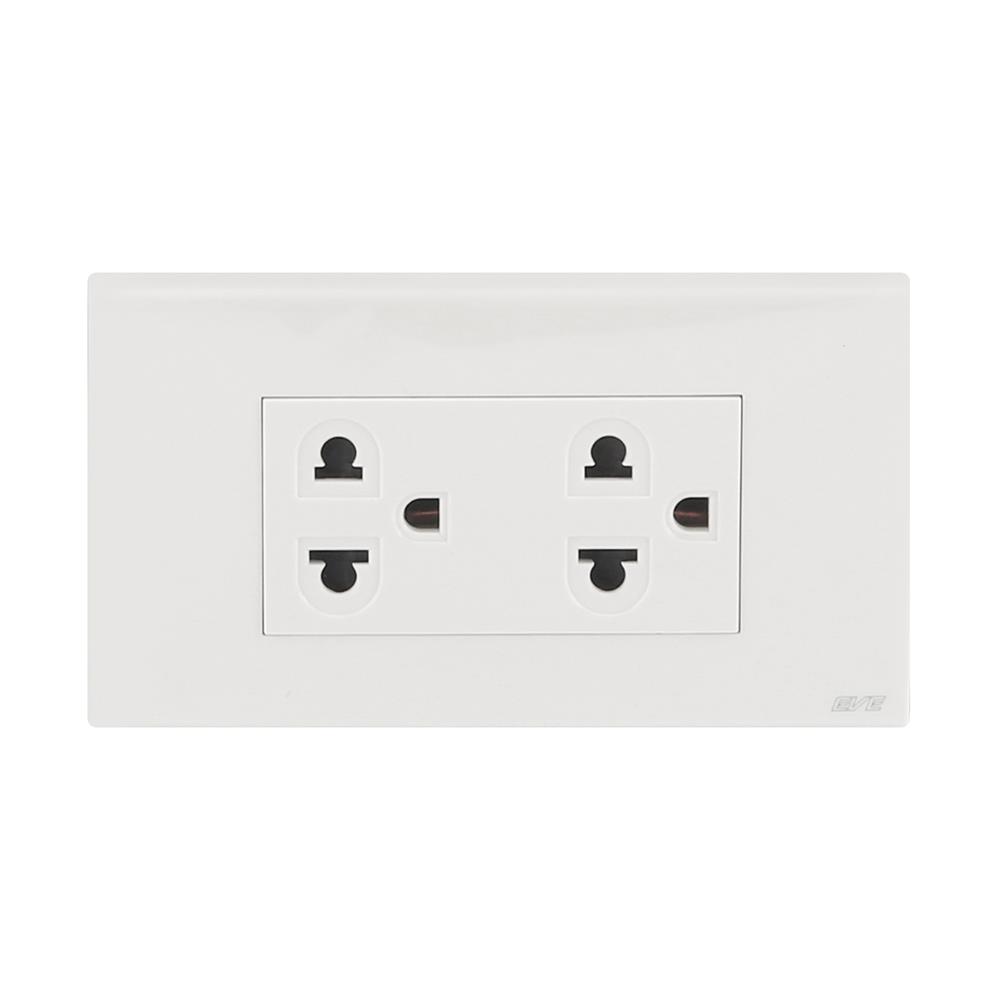 ชุดเต้ารับคู่ 3 ขา EVE 570085 สีขาว