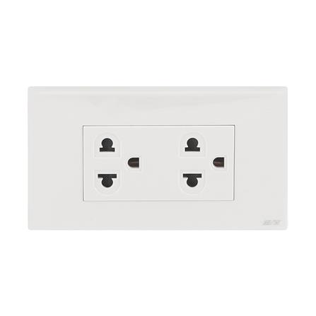 ชุดเต้ารับคู่ 3 ขา EVE 570085 สีขาว_0