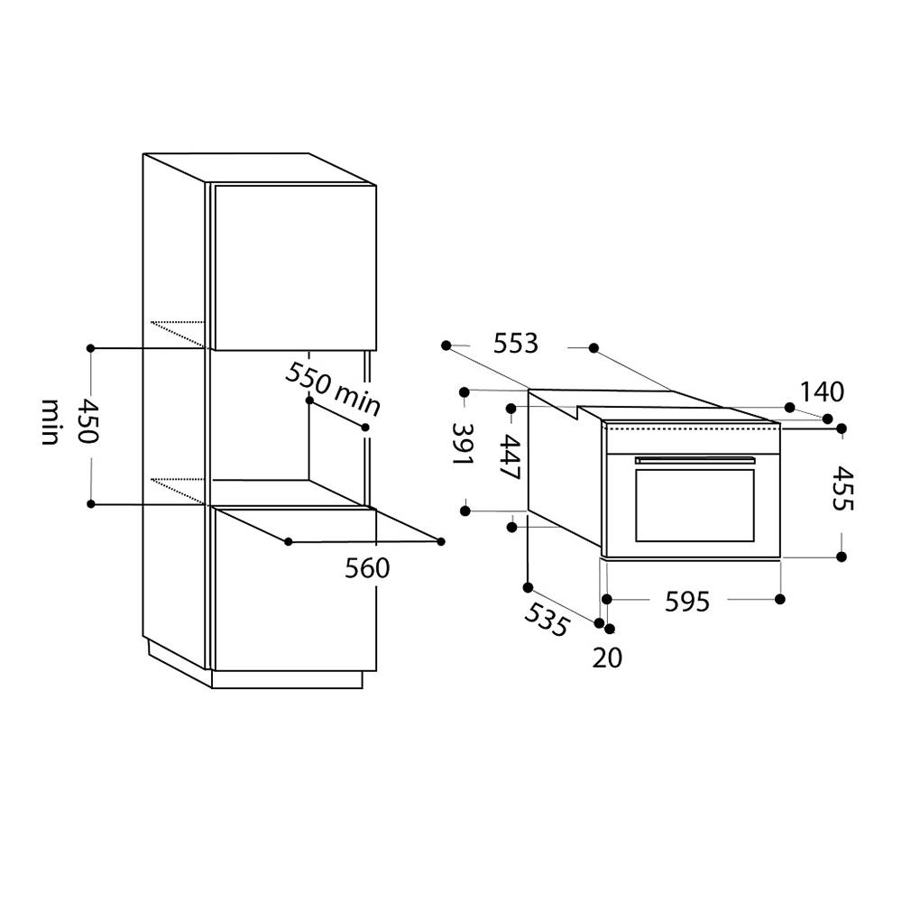 ไมโครเวฟฝังดิจิตอล ARISTON MP 796 IX A