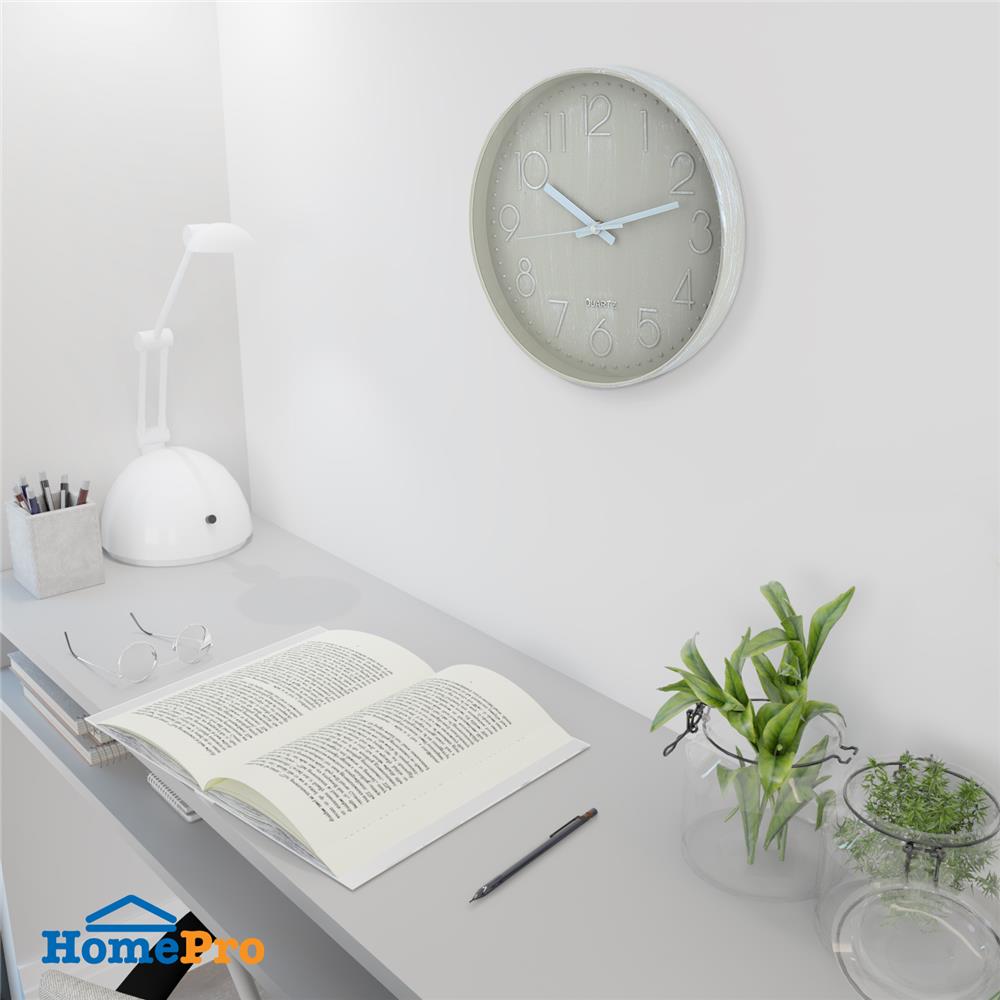 นาฬิกาแขวน HOME LIVING STYLE ENBOSU 12 นิ้ว สีเทา