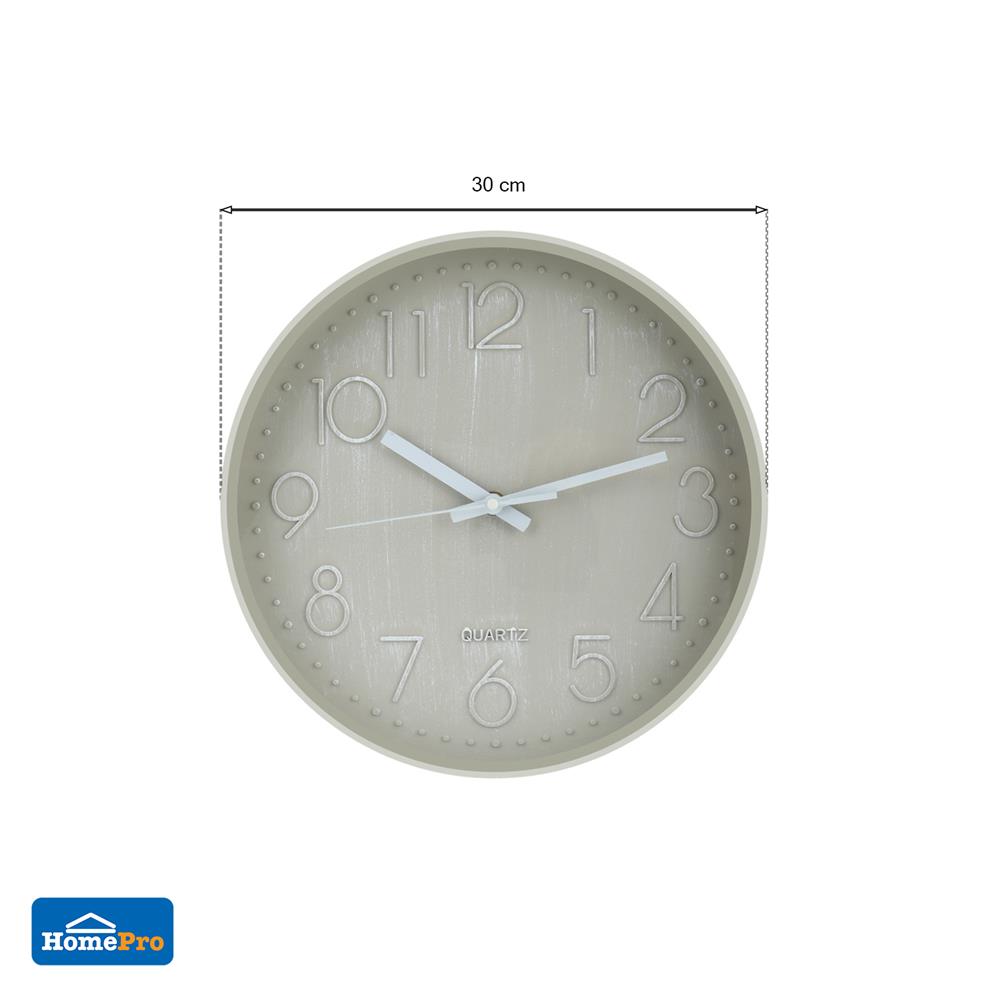 นาฬิกาแขวน HOME LIVING STYLE ENBOSU 12 นิ้ว สีเทา