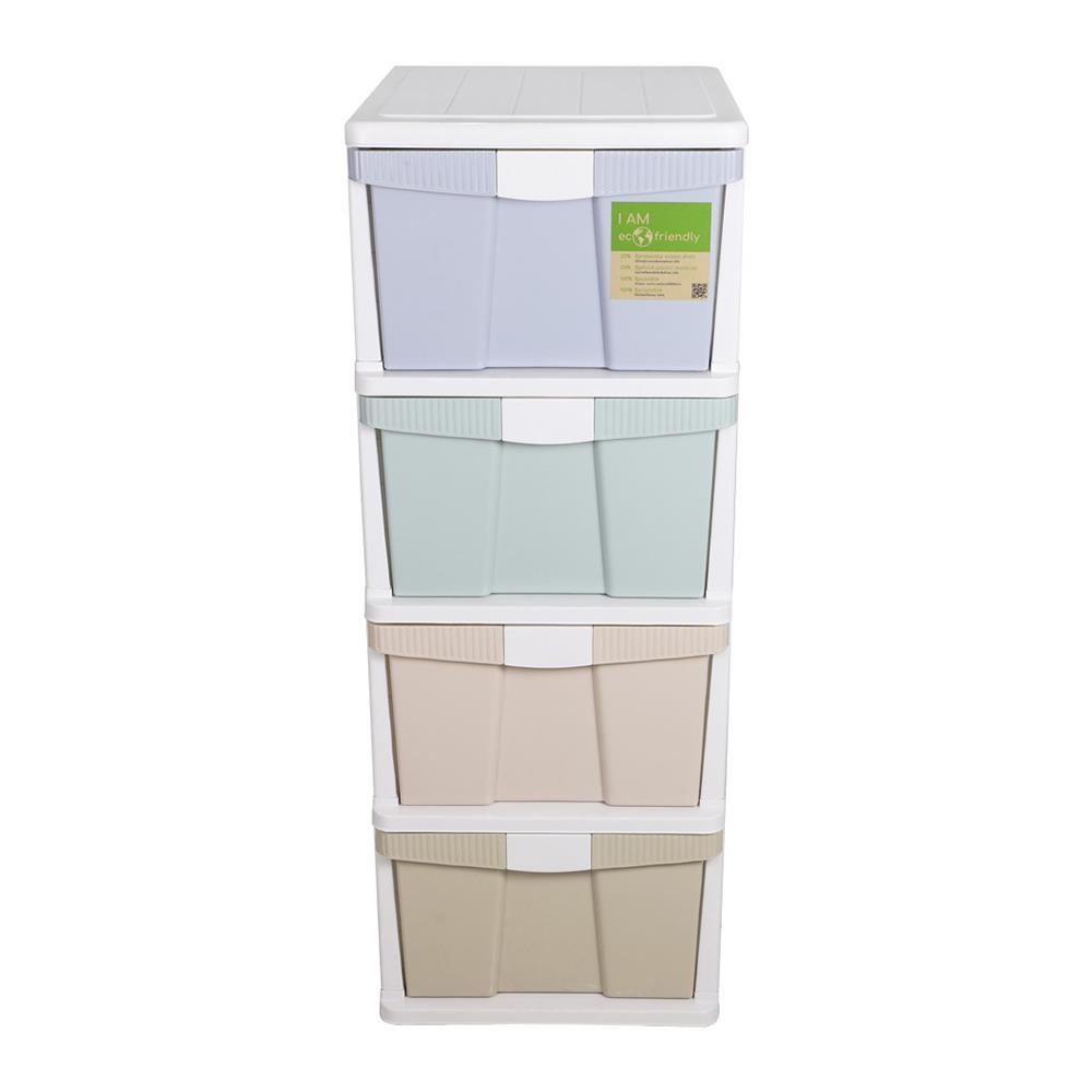 ตู้ลิ้นชัก 4 ชั้น STACKO FRIENDLY 40x50x104 ซม. หลากสี
