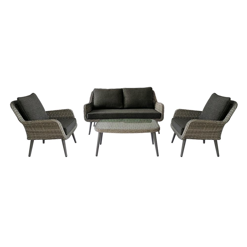 ชุดโซฟาสนาม SPRING THOMAS สีเทา/ดำ