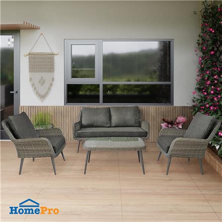 ชุดโซฟาสนาม SPRING THOMAS สีเทา/ดำ_1