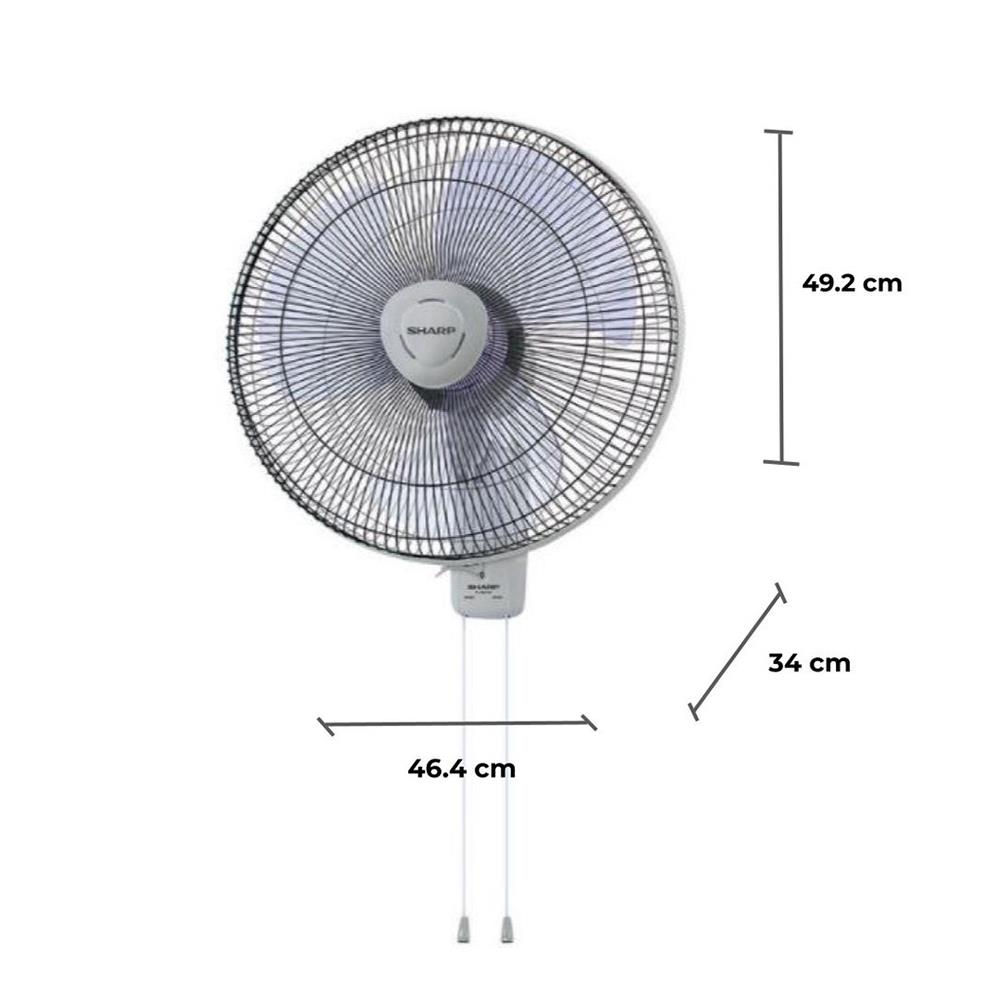 พัดลมติดผนัง 16 นิ้ว SHARP PJ-SL-WA163CG สีเทา