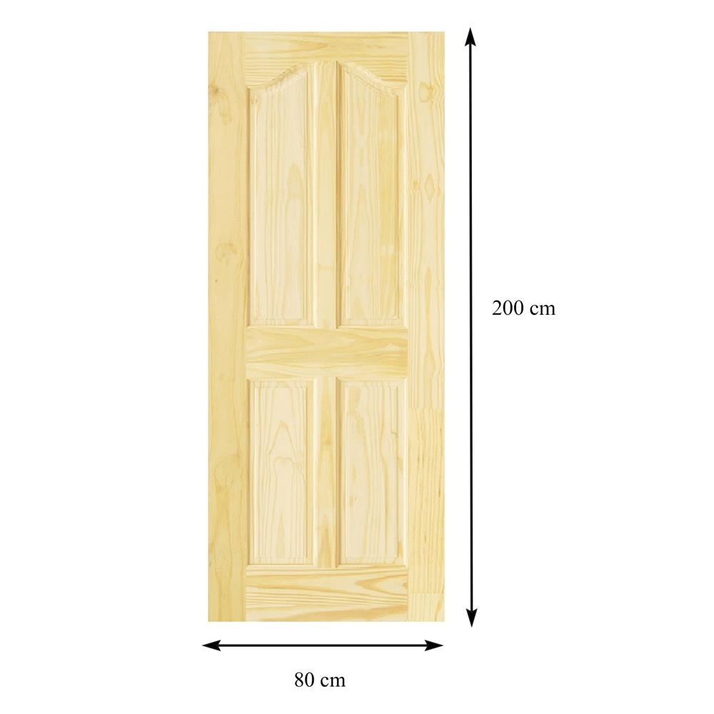 ประตูไม้สนนิวซีแลนด์ AZLE ECO EZERO 9 80X200 ซม. สีธรรมชาติ ไม่เจาะลูกบิด