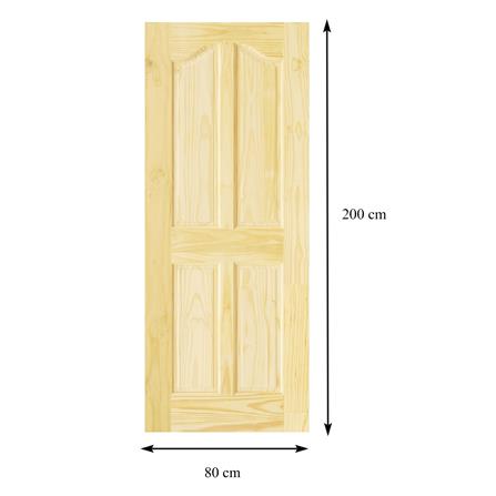 ประตูไม้สนนิวซีแลนด์ AZLE ECO EZERO 9 80X200 ซม. สีธรรมชาติ ไม่เจาะลูกบิด_7