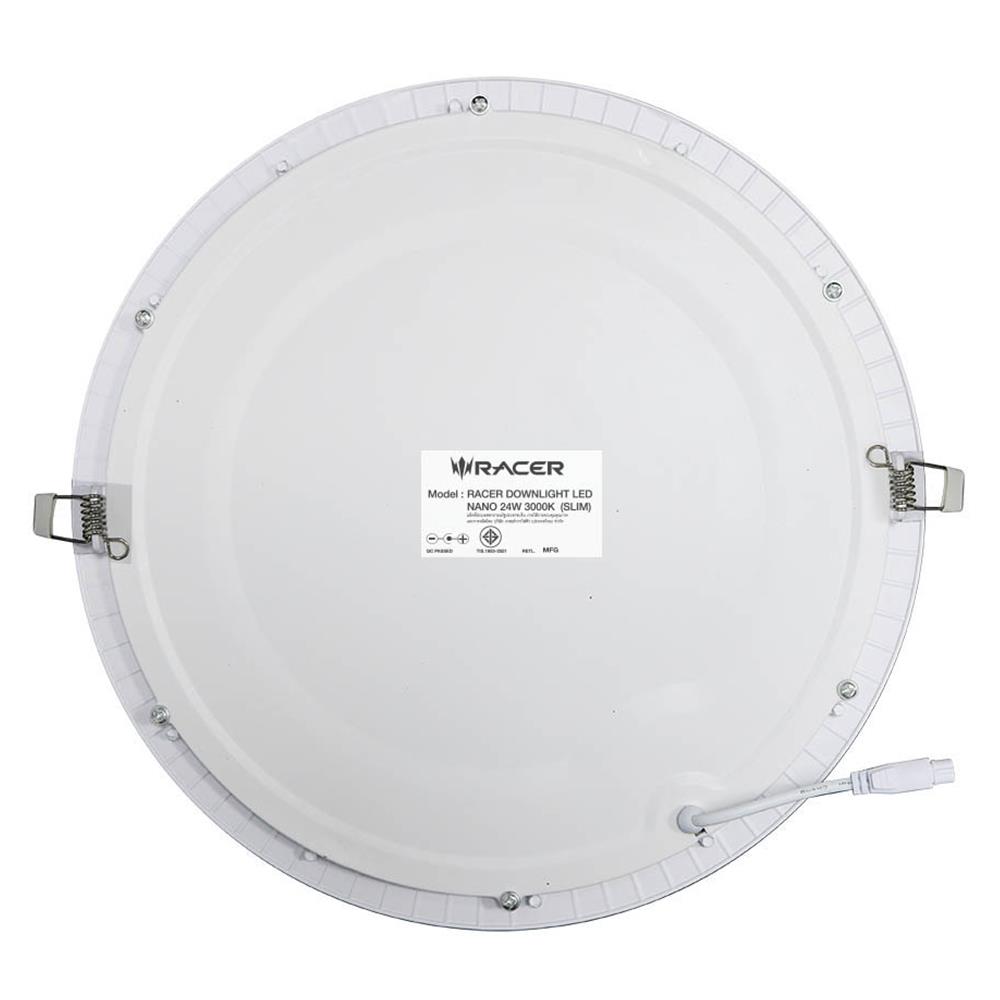 ดาวน์ไลท์ LED RACER NANO-D WARM WHITE 12 นิ้ว 24 วัตต์ สีขาว