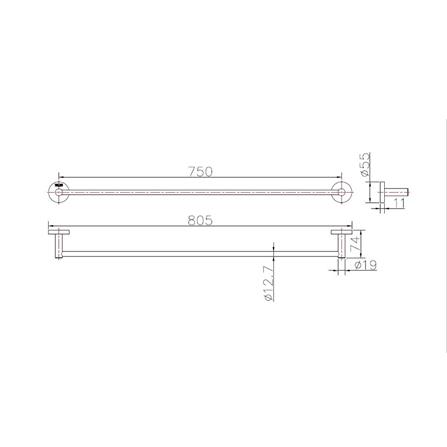 ราวแขวนผ้า KARAT FAUCET KB-15-635-63 สเตนเลส_1