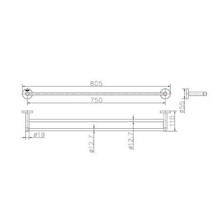 ราวแขวนผ้า KARAT FAUCET KB-15-636-63 สเตนเลส_1