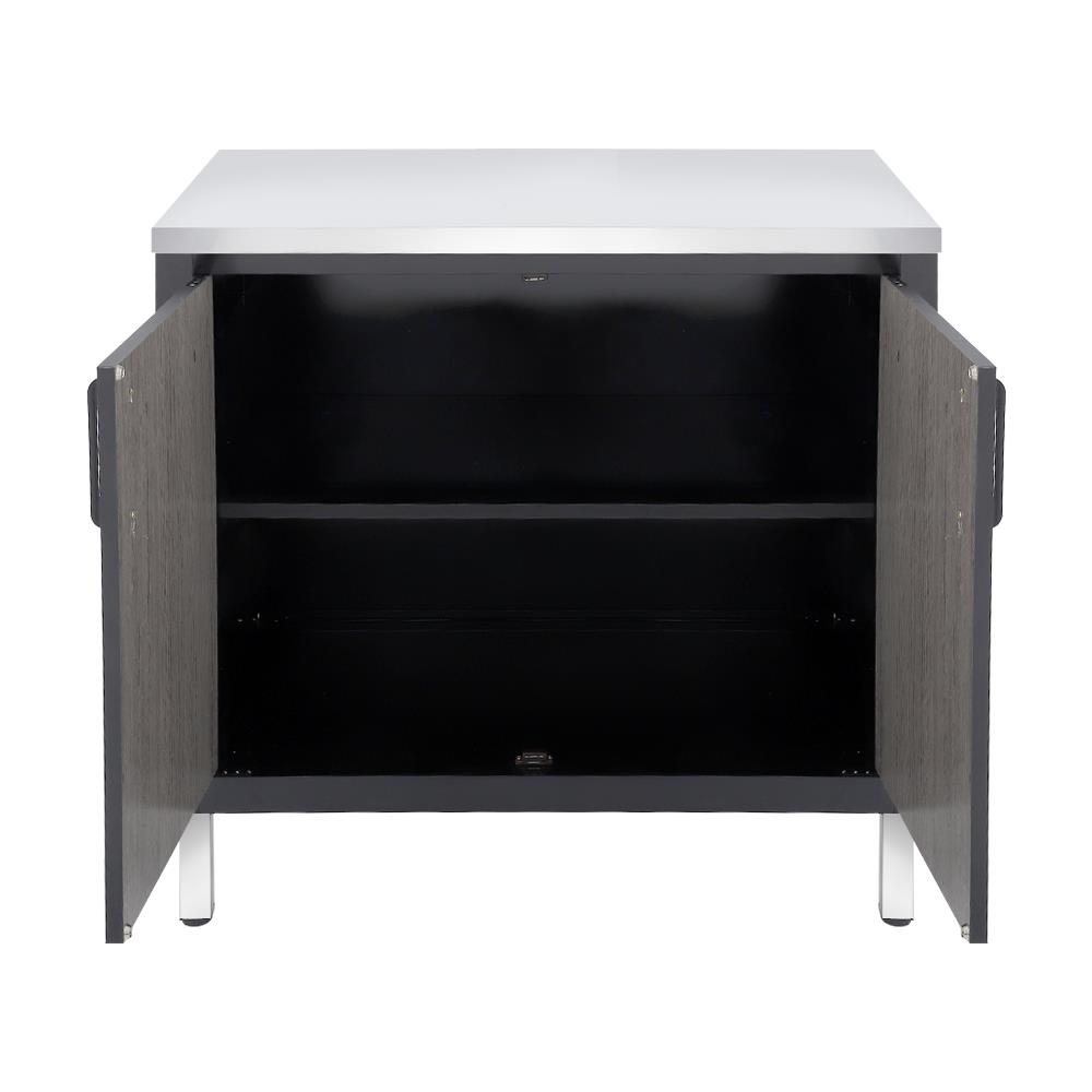 ตู้ตั้งพื้นท็อปเรียบ CABIN CHIC 90x85 ซม. สี GRAY OAK