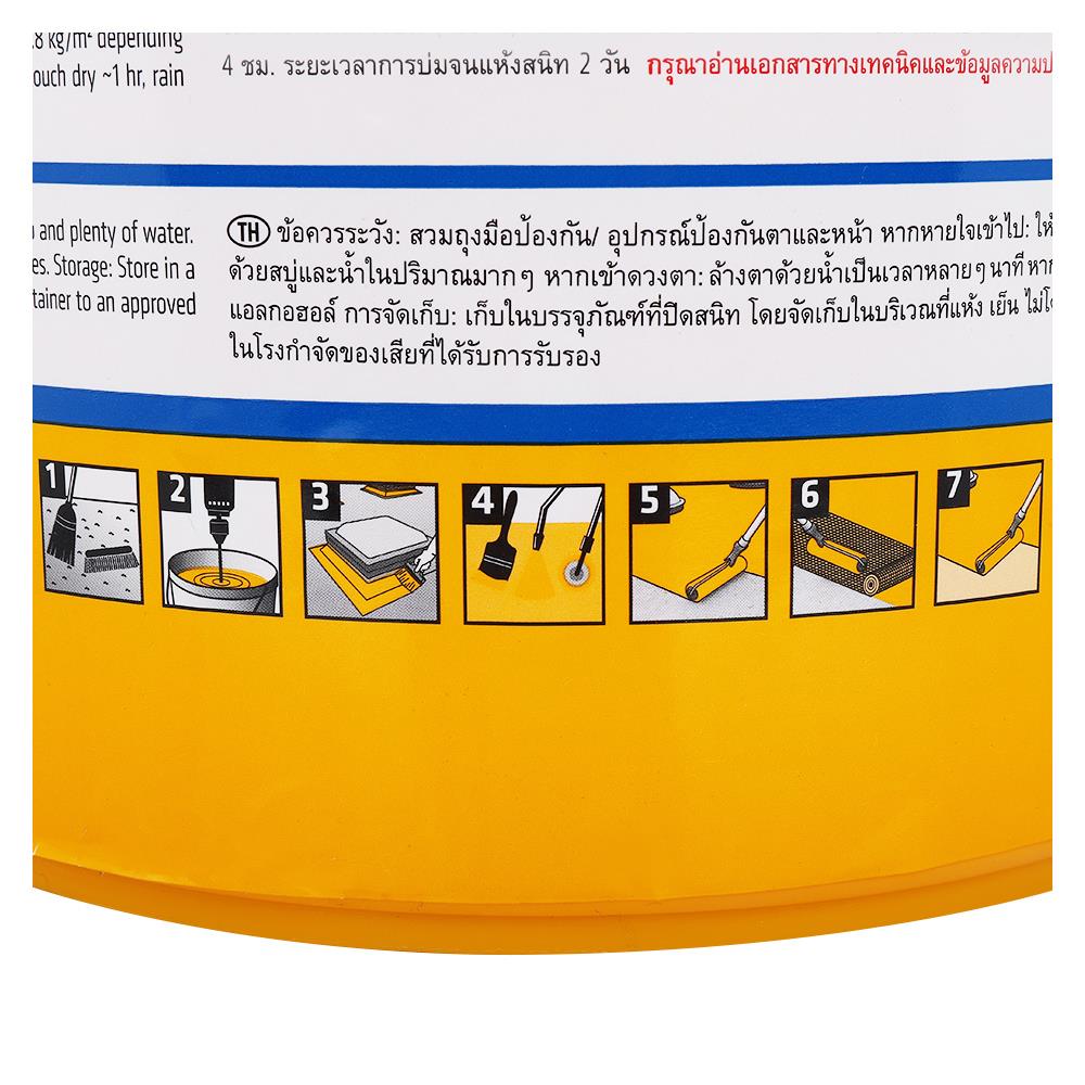 โพลียูรีเทนทากันซึม SIKA SIKALASTIC-501 ROOFSEAL PLUS 4 กก. สีขาว