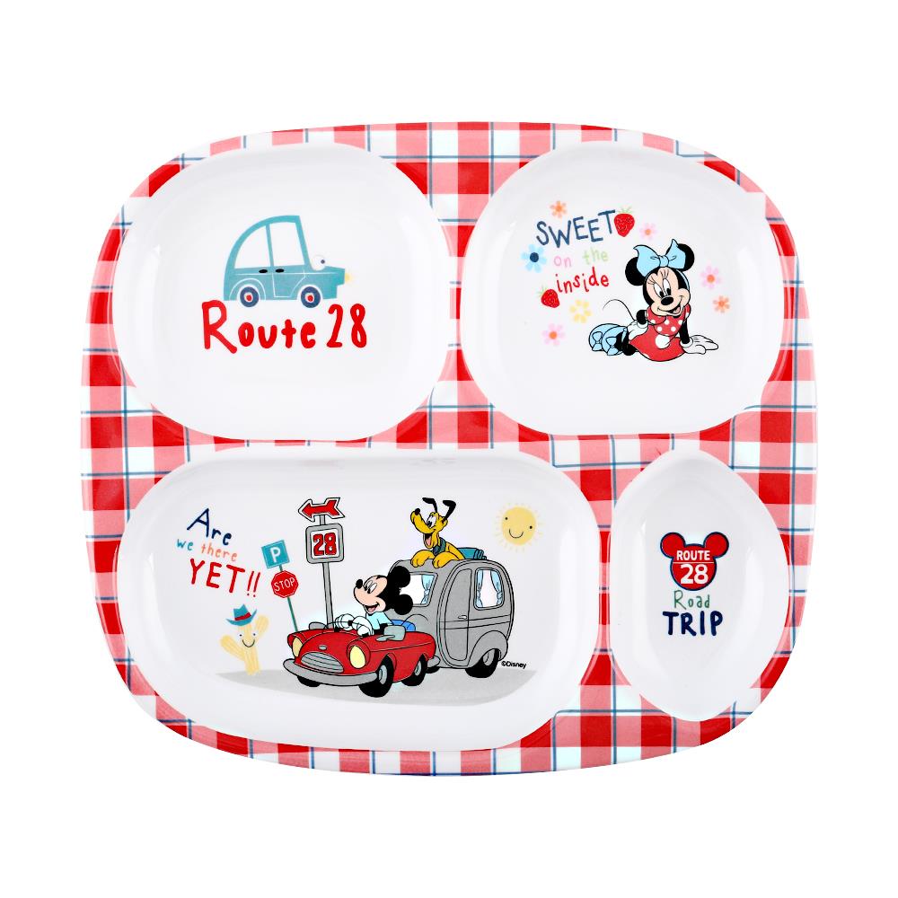 ถาดหลุมเมลามีน 9.5" SUPERWARE MICKEY ROAD TRIP