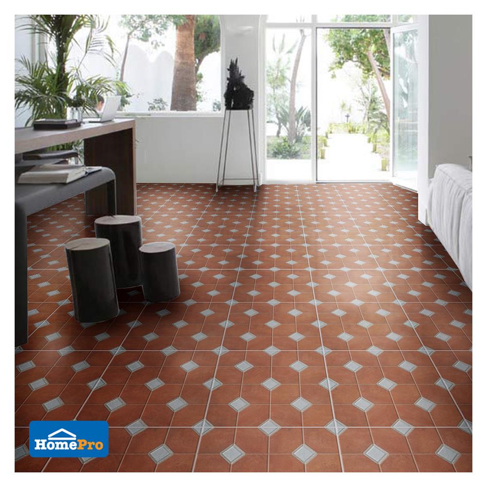 กระเบื้องพื้น 16x16 นิ้ว TARA อัลบาเซเต้ น้ำตาล PM 0.96M2