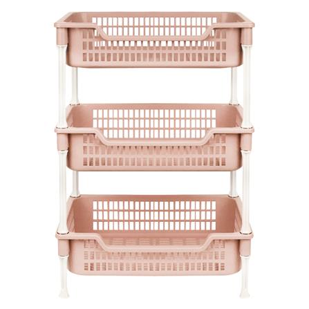 ชั้นวางของพลาสติก 3 ชั้น API ECO FRIENDLY สีชมพู_1