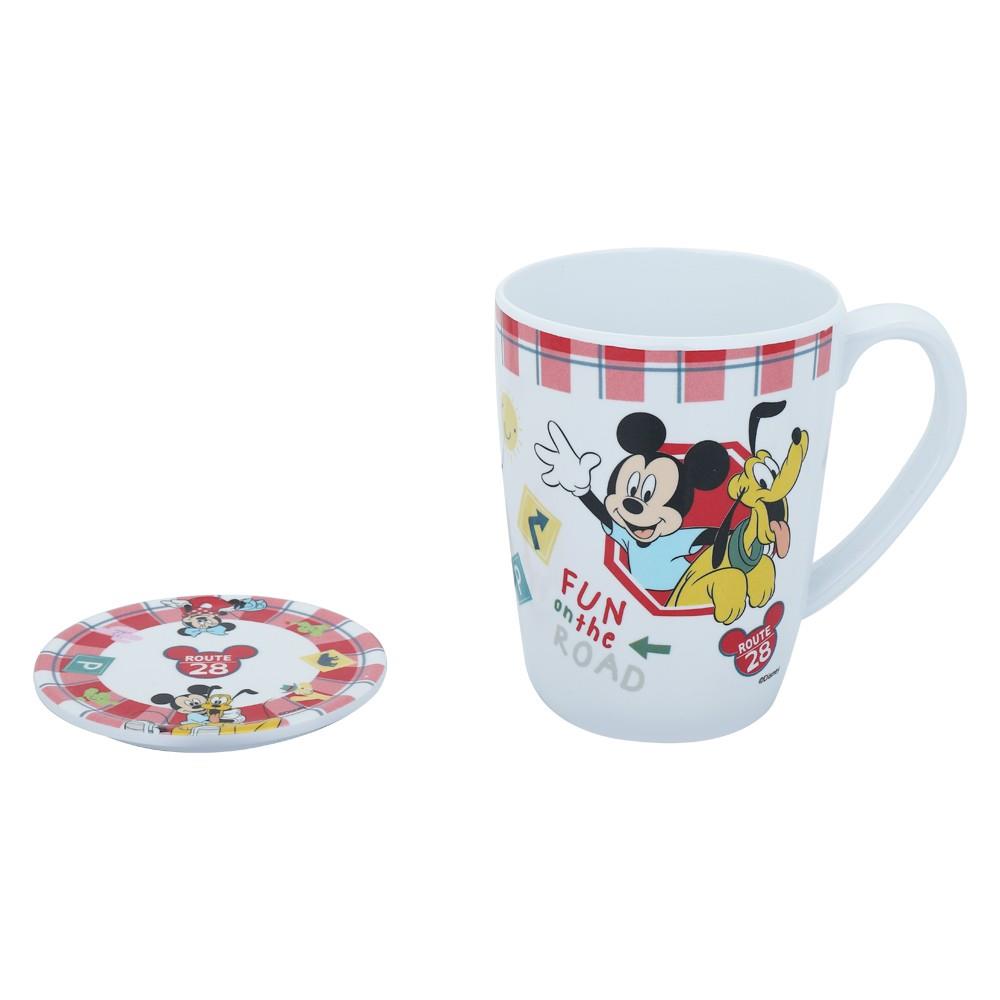 ถ้วยหู+ฝาเมลามีน 450ml SUPERWARE MICKEY ROAD TRIP