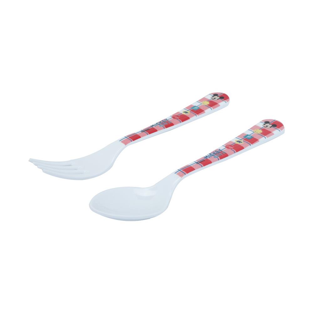 ชุดช้อนส้อมเมลามีน SUPERWARE MICKEY ROAD TRIP 2ชิ้น/ชุด