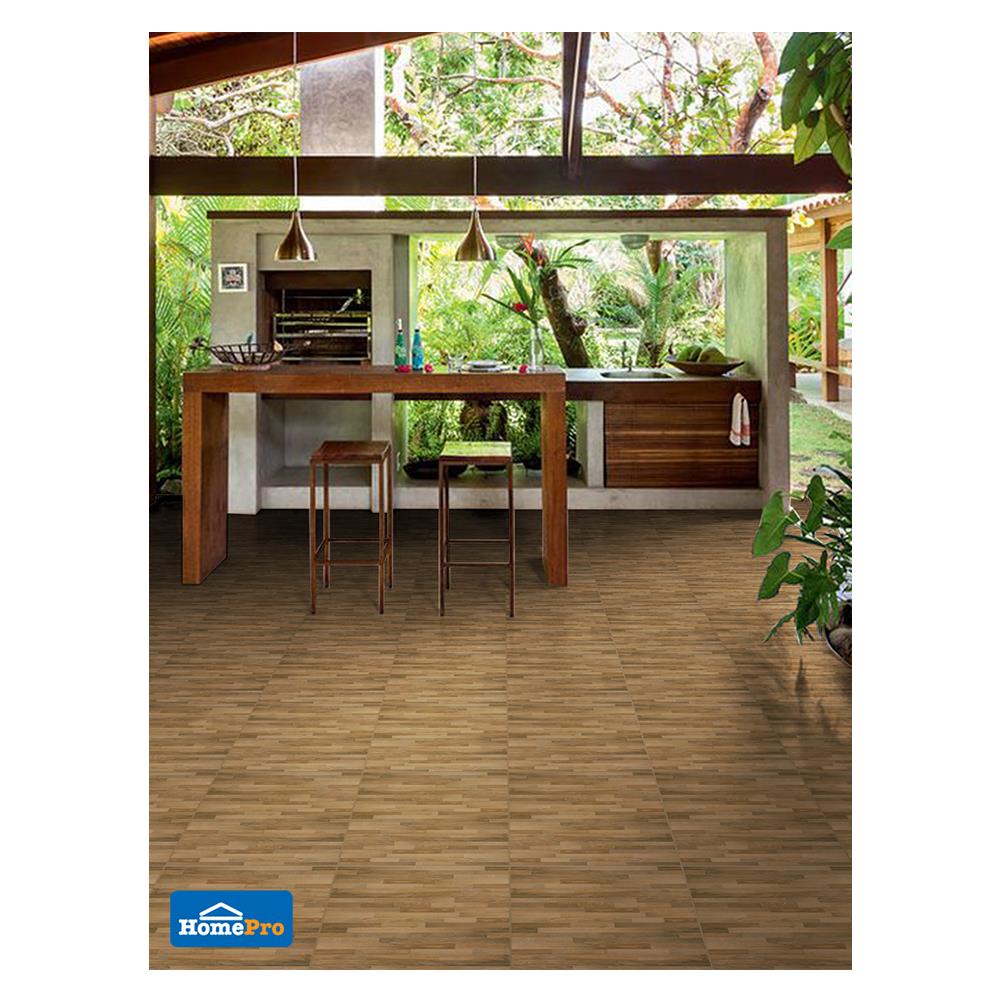 กระเบื้องพื้น 16x16 นิ้ว TARA วิเซนเต้ น้ำตาล PM 0.96M2