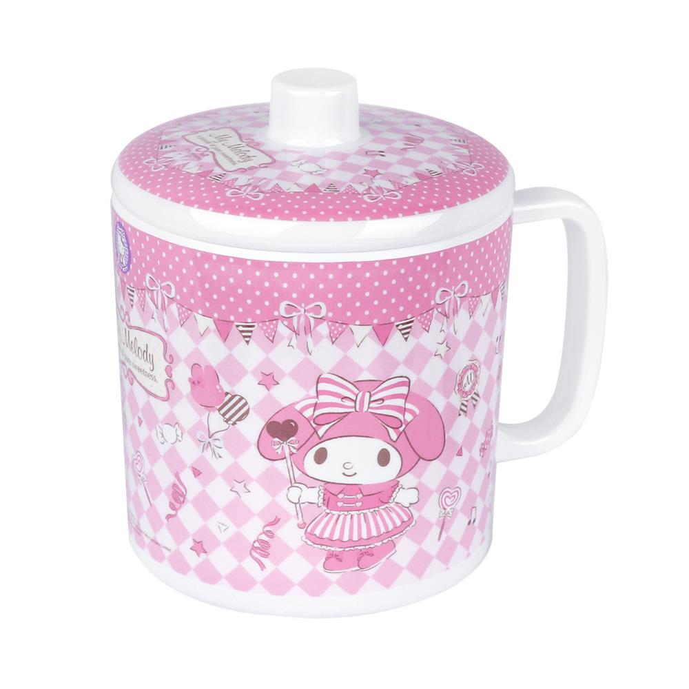 ถ้วยหู+ฝาเมลามีน 700ml SUPERWARE MY MELODY SWEETNESS