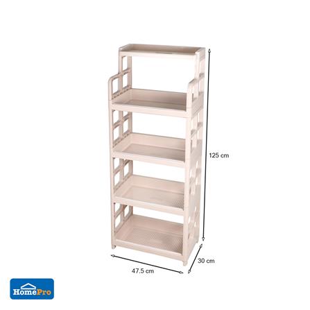 ชั้นวางของ 5 ชั้น STACKO FRIENDLY 47.5x30x125 ซม. สีเบจ_6
