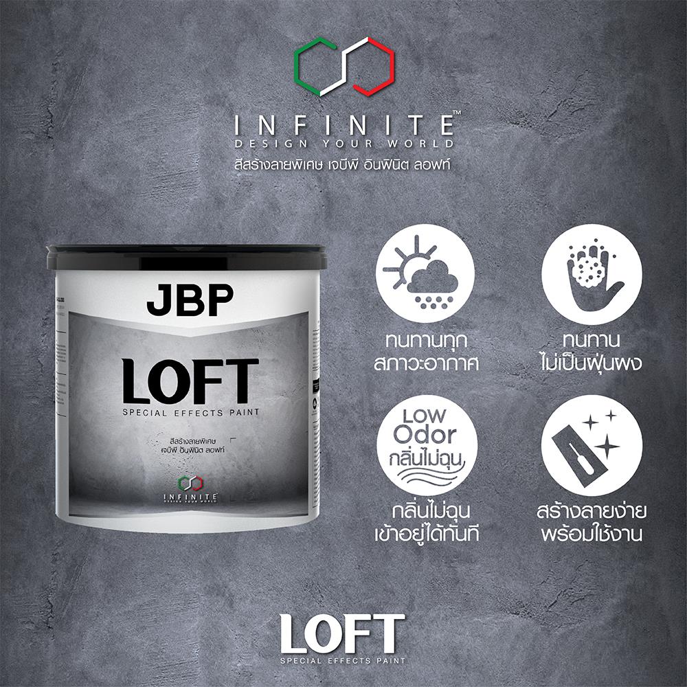 สีเท็กเจอร์ JBP INFINITE LOFT 03 สีเทาเข้ม 11.22 กิโลกรัม