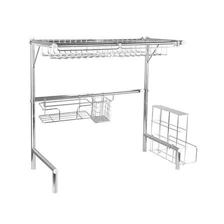 ชั้นวางจานสเตนเลสคร่อมซิงค์ปรับขนาดได้ KECH_1