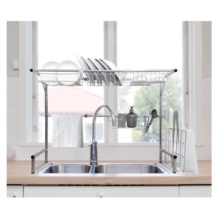 ชั้นวางจานสเตนเลสคร่อมซิงค์ปรับขนาดได้ KECH_4