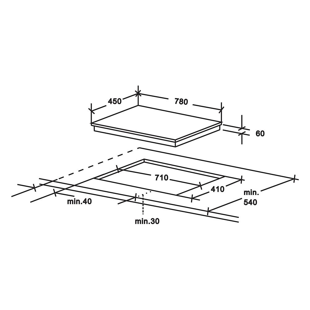 เตาฝังแก๊ส TEKA GFI782GAIALTR 78 ซม.