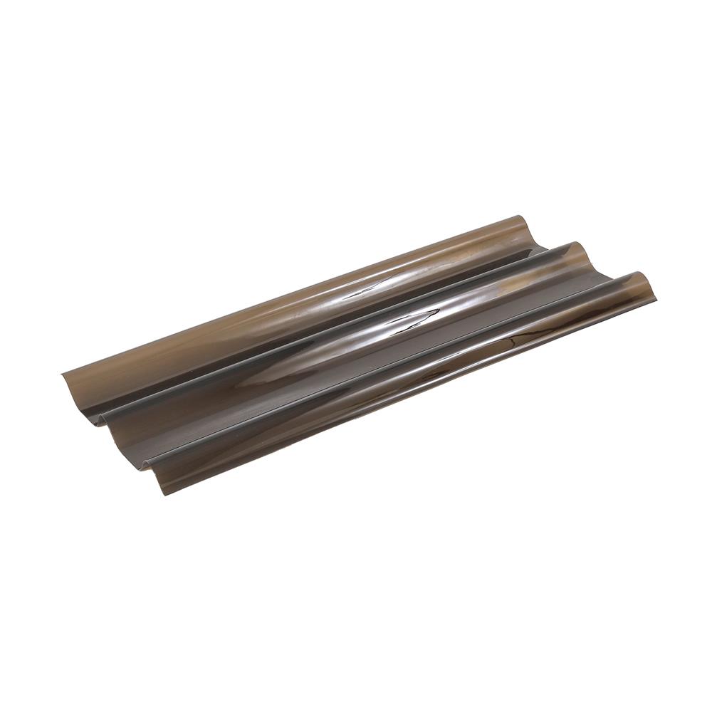 แผ่นโปร่งแสง ลอนคู่ ผิวเรียบ SUNSHIELD 1.2 มม. 0.51X1.2 ม. สีชา