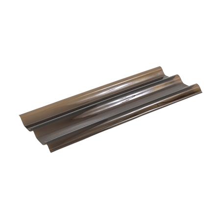 แผ่นโปร่งแสง ลอนคู่ ผิวเรียบ SUNSHIELD 1.2 มม. 0.51X1.2 ม. สีชา