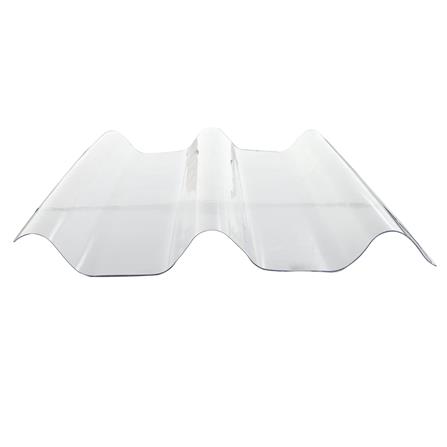 แผ่นโปร่งแสง ลอนคู่ ผิวเรียบ SUNSHIELD 1.2 มม. 0.51X1.2 ม. สีใส_2