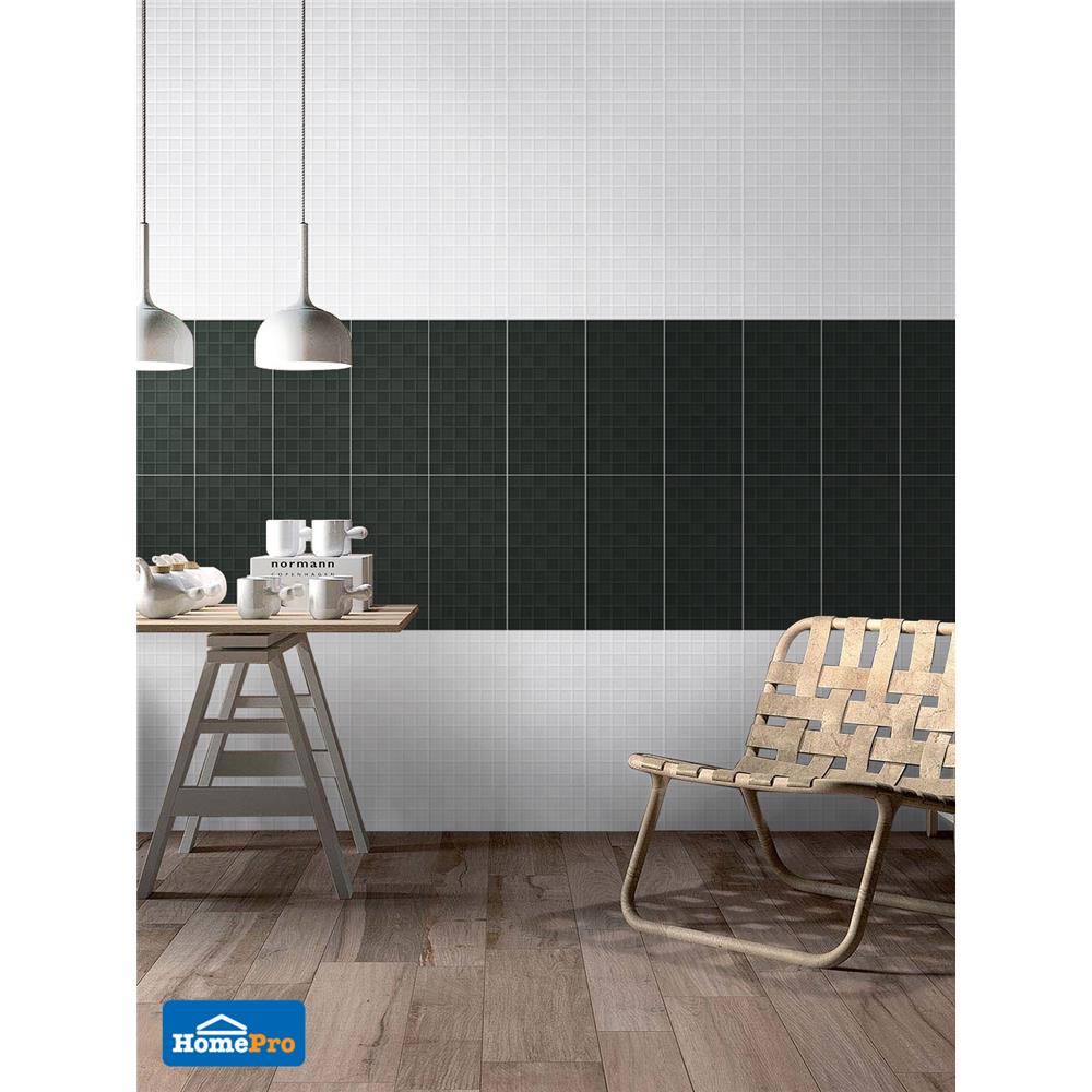 กระเบื้องผนัง 8x16 นิ้ว COTTO มิลค์ ดำ PM 1M2