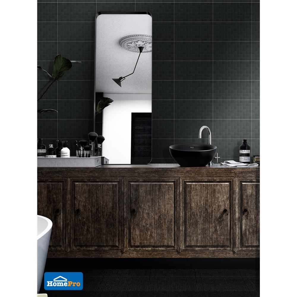 กระเบื้องผนัง 8x16 นิ้ว COTTO มิลค์ ดำ PM 1M2