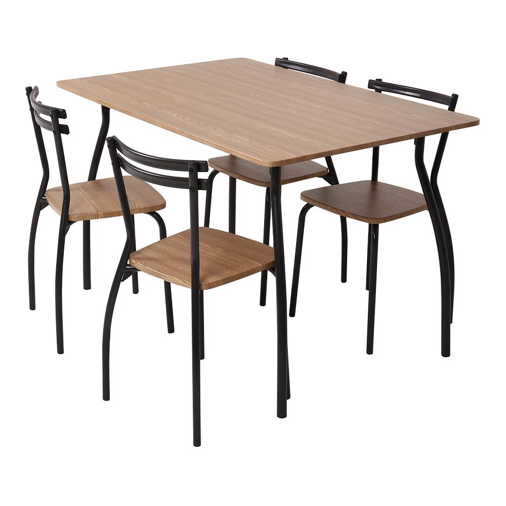 ชุดโต๊ะอาหาร 4 ที่นั่ง FURDINI REEDER SQUARE สีโอ๊ค