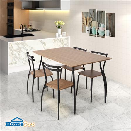 ชุดโต๊ะอาหาร 4 ที่นั่ง FURDINI REEDER SQUARE สีโอ๊ค_7