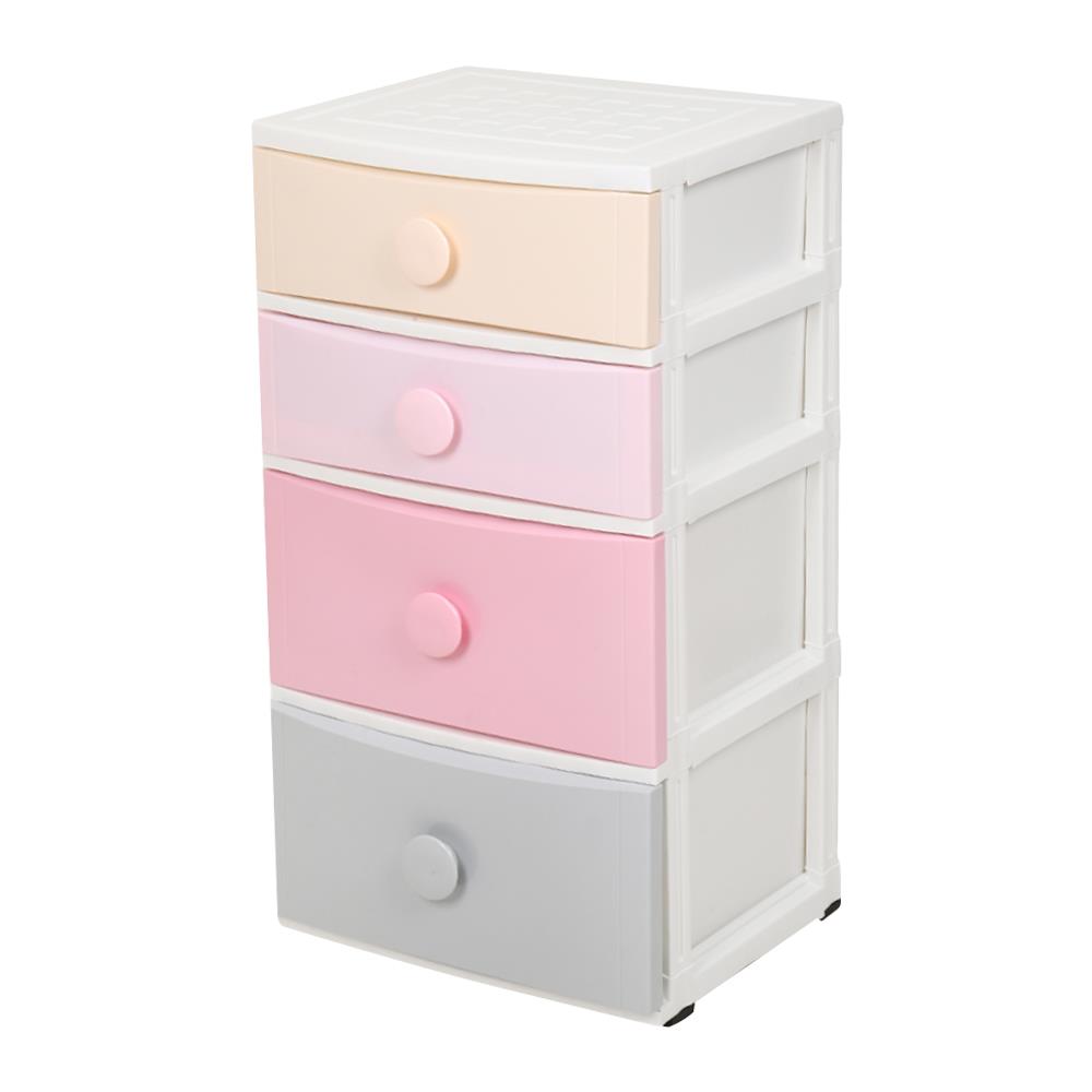 ตู้ลิ้นชัก 4 ชั้น มีล้อ STACKO 56x45x105 ซม. หลากสี