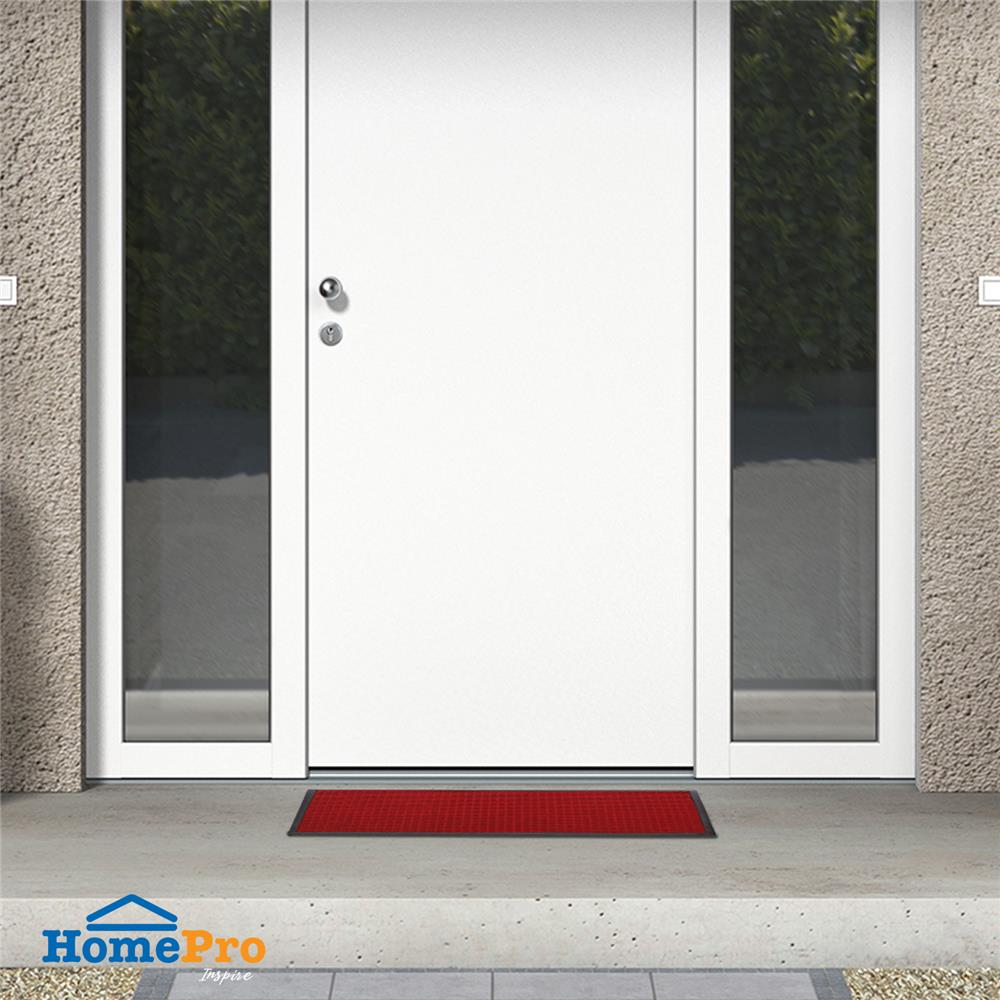 พรมเช็ดเท้าดักฝุ่น ME LIVING CMRB609001 60x90 ซม. สีแดง