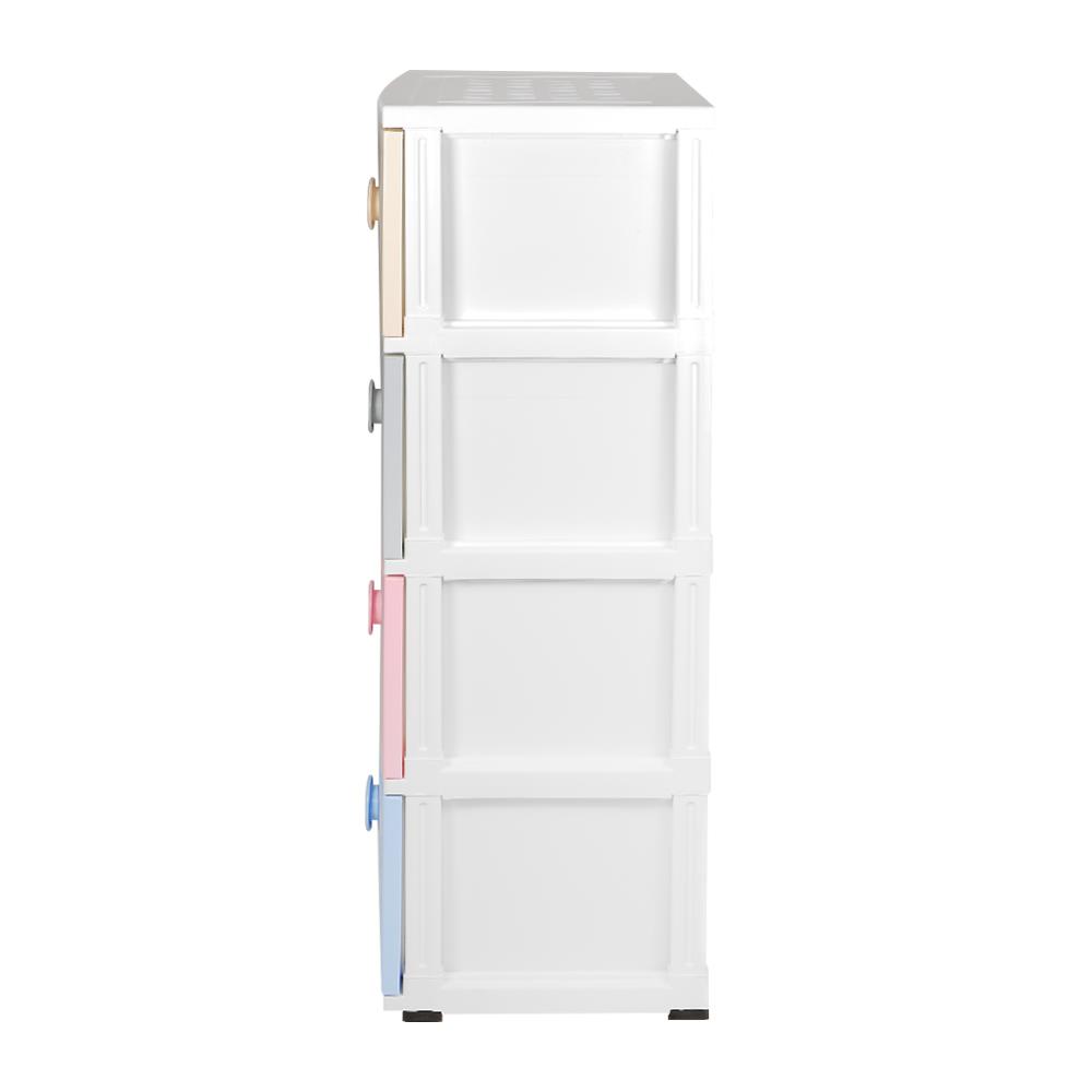 ตู้ลิ้นชัก 4 ชั้น มีล้อ STACKO C15 56x45x125 ซม. สีพาสเทล