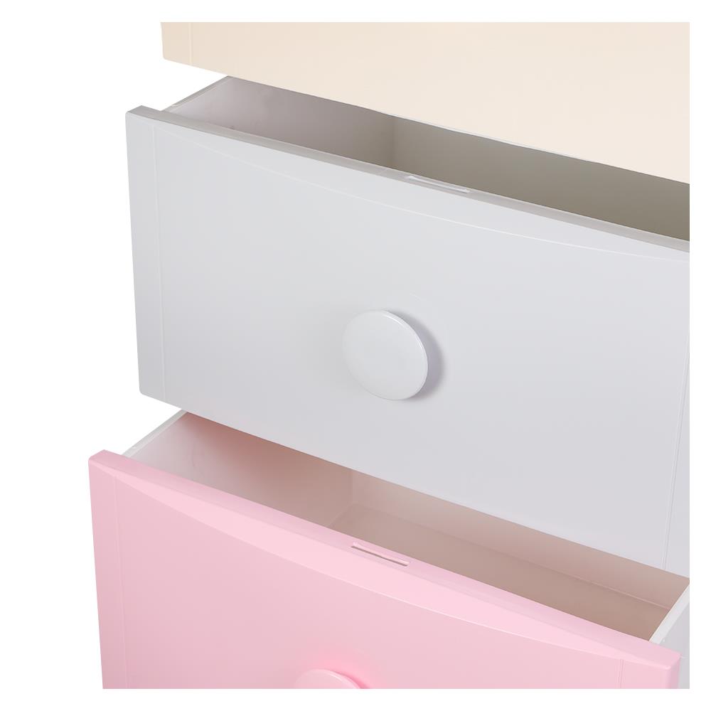 ตู้ลิ้นชัก 4 ชั้น มีล้อ STACKO C15 56x45x125 ซม. สีพาสเทล