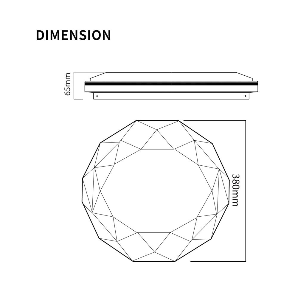 ไฟเพดาน LED SHINING RLCTI 15 นิ้ว 36 วัตต์ DAYLIGHT สีขาว