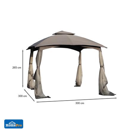 เต้นท์อเนกประสงค์ ME LIVING GEO 3x3 ม. สีเทา_7