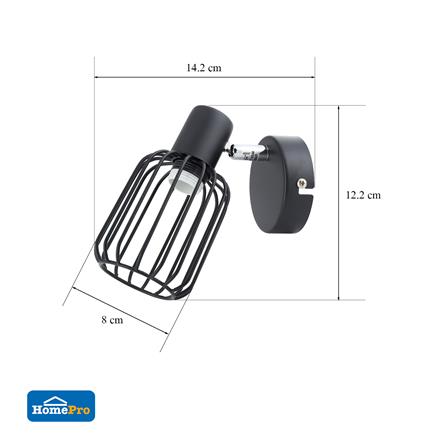 ไฟกิ่งภายใน CARINI VS0272-1 สีดำ 1 หัว_5