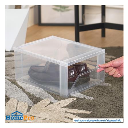 กล่องรองเท้าฝาหน้า STACKO 28X35X17 ซม. สีใส_5