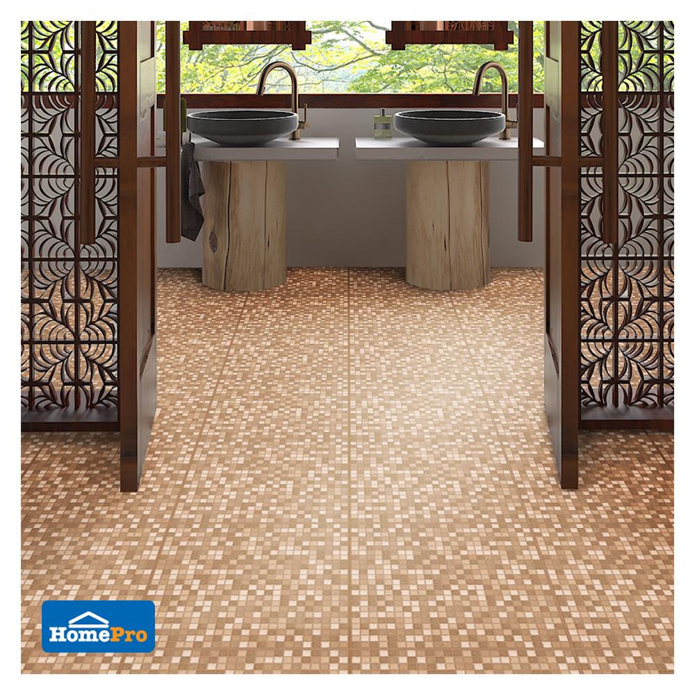กระเบื้องพื้น 16x16 นิ้ว แอนโทลินี่ น้ำตาล PM 0.96M2