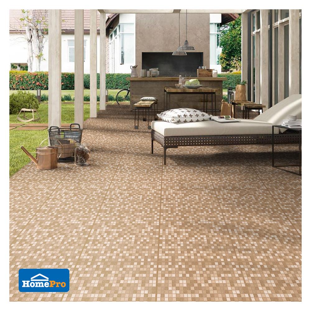 กระเบื้องพื้น 16x16 นิ้ว แอนโทลินี่ น้ำตาล PM 0.96M2