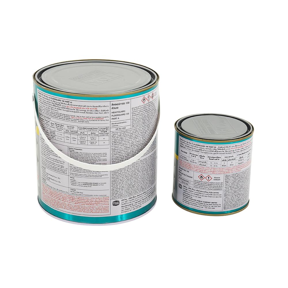 สีงานอุตสาหกรรม TOA FLOORGUARD 100 PART A+B 7035 สีเทา 1 แกลลอน