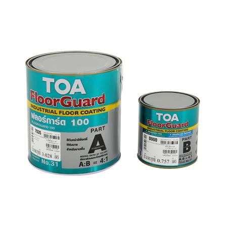 สีงานอุตสาหกรรม TOA FLOORGUARD 100 PART A+B 7035 สีเทา 1 แกลลอน