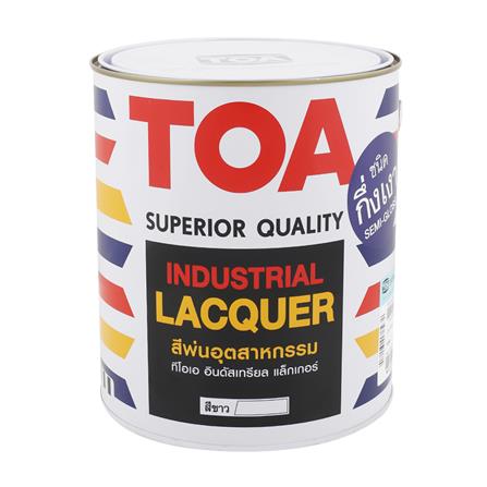 สีพ่นอุตสาหกรรม TOA INDUSTRIAL LACQUER BASE D สีขาว กึ่งเงา 1 แกลลอน