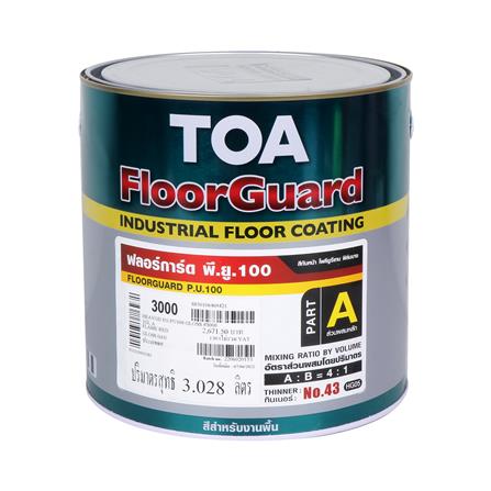 สีงานอุตสาหกรรม TOA FLOORGUARD A+B #3000 สีแดง 1 แกลลอน